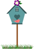 Birdhouse With Bird Clip Art